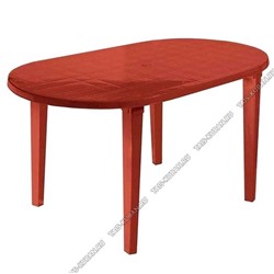 Красный Стол овальный (1400х800х710мм) (20) Станда