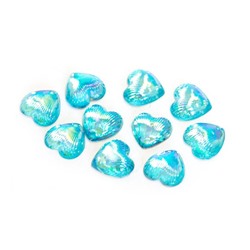 Пластиковый дизайн POLE «Сердце», голубой, 10 шт