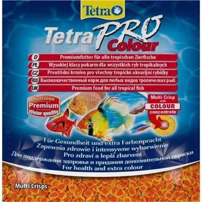 Корм для рыб TetraPro Color Crisps для улучшения окраса декоративных рыб12г пакет Tetra (25) 149366