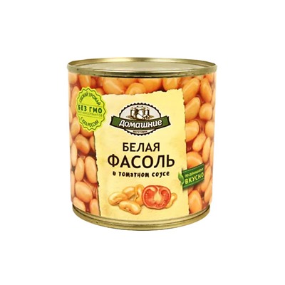 «Домашние заготовки», фасоль белая в томатном соусе, 400 г