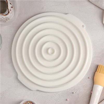 Форма силиконовая для муссовых десертов и выпечки Доляна «Слои», 27×25,5 см, цвет белый