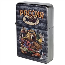 Сувенирная зажигалка "Медведь с балалайкой" - отличный небольшой подарок в русском стиле! Заправляется бензином. №511