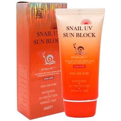 Солнцезащитный крем Jigott Snail UV Sun Block Cream