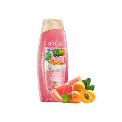 Увлажняющий гель для душа с ароматом розового грейпфрута и абрикоса "Средиземноморские приключения. Поцелуи солнца", 500 мл