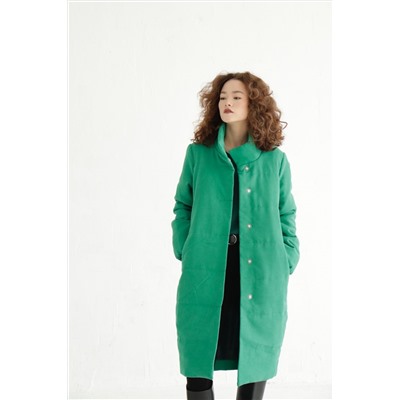 8207 Пальто стёганое Premium Аlpolux зелёное