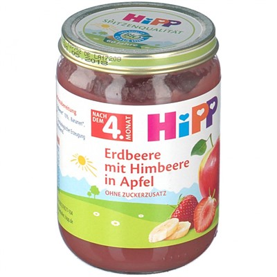 HiPP (Хипп) Erdbeere mit Himbeere in Apfel 190 г