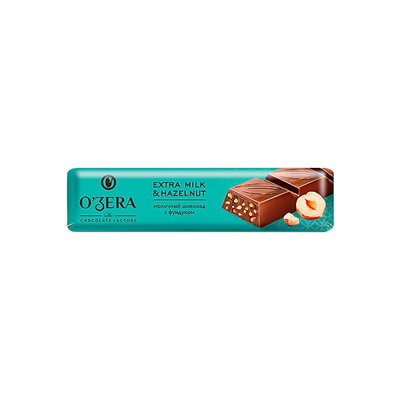 «O'Zera», шоколад молочный Extra milk & Hazelnut, 45 г
