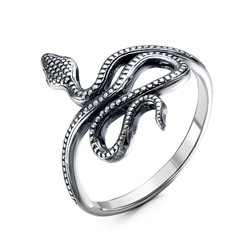 Кольцо Змея из серебра