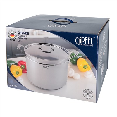 Кастрюля из нержавеющей стали Gipfel Grande 51704 32 см / 20 л