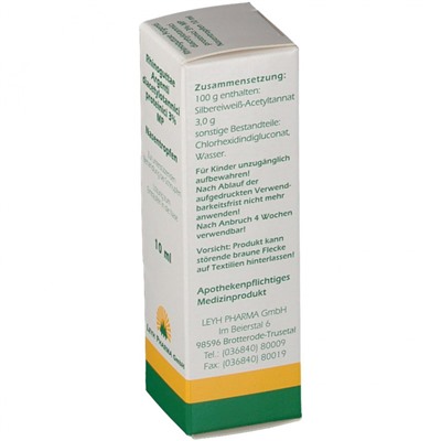 Rhinoguttae (Рхиногуттэй) Argenti diacetylotannici proteinici 3 % MP 10 мл