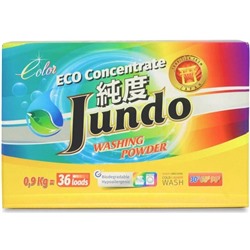 Стиральный порошок JUNDO ECO Color, для цветного белья, экологичный, концентрированный, 900 г