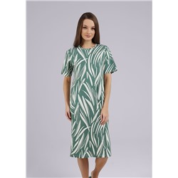 Платье женское для дома CLE LDR24-1100 зелёный/молочный