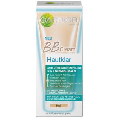 GARNIER (ГАРНЬЕ) Hautklar 5in1 BB-Cream 50 мл