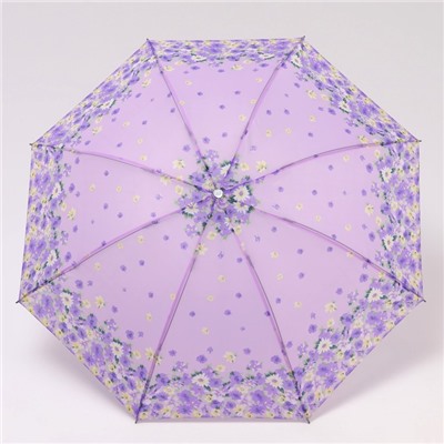 Зонт механический «Цветочная фантазия», 4 сложения, 8 спиц, R = 47 см, цвет МИКС