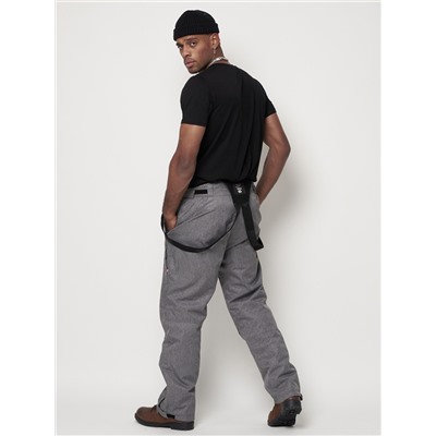 Полукомбинезон брюки горнолыжные мужские серого цвета 66357Sr