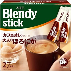 AGF Кофе Бленди растворимый с молоком и сахаром, крепкий (3 в 1), стики, 27х8 гр.(4901111707115)