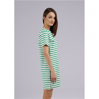 Платье женское для дома CLE LDR24-1099/2 молочный/зелёный
