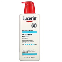 Eucerin, Интенсивное восстановление, Насыщенный лосьон, Без отдушек, 16,9 ж. унц.(500 мл)