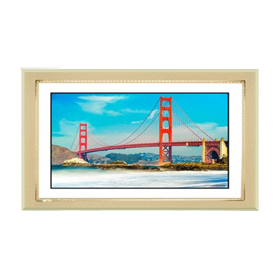 Фотокартина Мост Золотые ворота Сан - Франциско 98х48 см белая с золотом рама