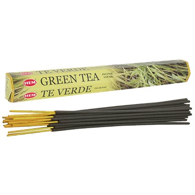 Благовоние HEM Зеленый чай Green Tea шестигранник 20 палочек