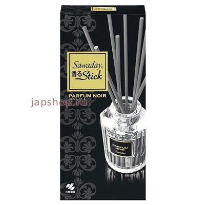 Sawaday Stick Parfum Noir Натуральный аромадиффузор для дома, с элегантным восточным ароматом, 8 палочек, стеклянный флакон, 70 мл(4987072038475)