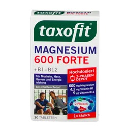 taxofit Magnesium 600 Forte, Таксофит Магний 600 Форте +B1, B6, B12 Таблетки, 30 шт.