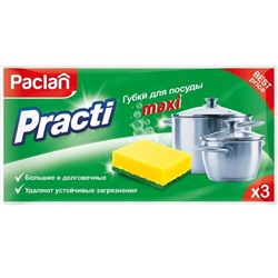 Paclan Губки для посуды Practi Maxi 3шт. /4125
