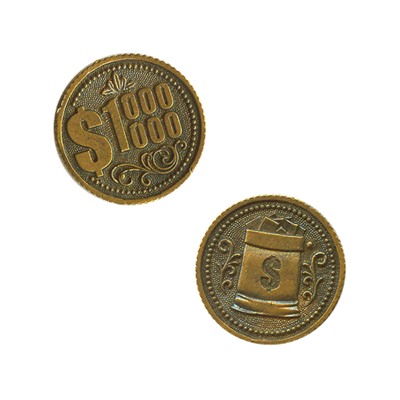 Монета 1 000 000 долларов 2 см латунь