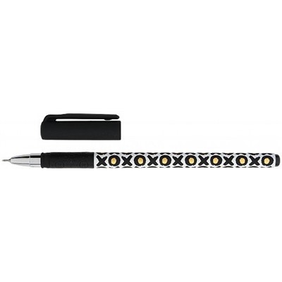 Ручка гелевая чёрная 0,5мм MONOCHROME FAUVISM Slim Soft Grip, круглый прорезиненный корпус, резиновы