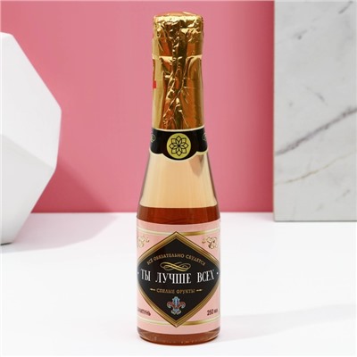 Подарочный набор женский "Ты лучше всех!", гель для душа и шампунь во флаконах шампанское, 2х250 мл