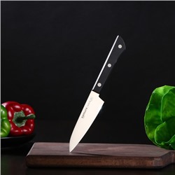 Нож кухонный Samura HARAKIRI, для овощей, лезвие 10 см, чёрная рукоять