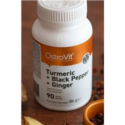 OstroVit Turmeric+Black Pepper+Ginger 90 tabs