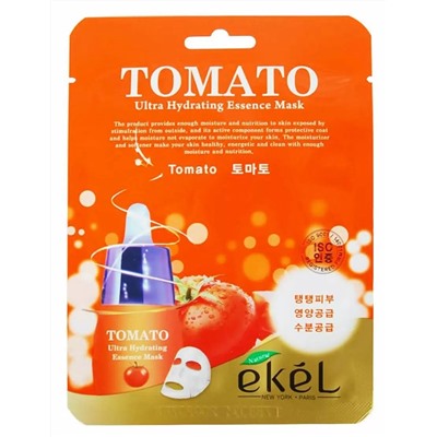 Маска для лица тканевая Ekel Ultra Hydrating Essence Mask TOMATO