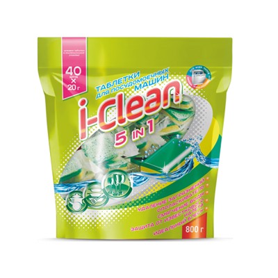 Romax. I-Clean. Таблетки для посудомоечных машин 5 в 1 40 шт