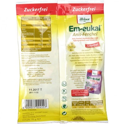 Em-eukal (Ем-еукал) Anis-Fenchel zuckerfrei 75 г