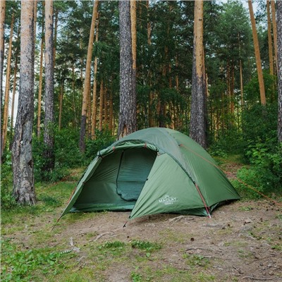 Палатка туристическая VERAG 4, размер 315 х 240 х 135 см, 4-местная, двухслойная