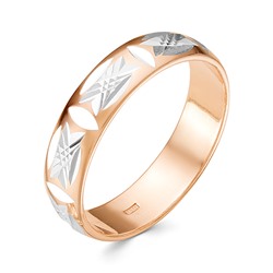 Обручальное кольцо из золоченого серебра с алмазной гранью
