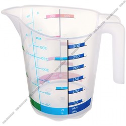 Кружка мерная 0,3л "Домино" (8,5х10,4 h13см) прозрачная (90)