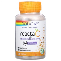 Solaray, Reacta C with  Black Elderberry, 120 VegCaps