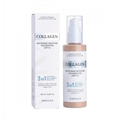 Тональная основа с коллагеном 3 в 1 для сияния кожи Enough Collagen Whitening Moisture Foundation SPF 15