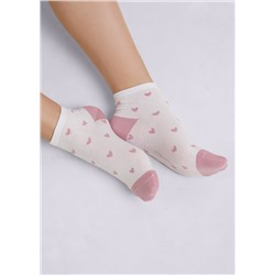 Носки детские для девочки CLE С1401 12-14,14-16 белый/розовый