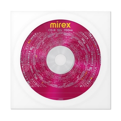 Диск CD-R " Mirex " Brand 700Мб 52x в бумажном конверте