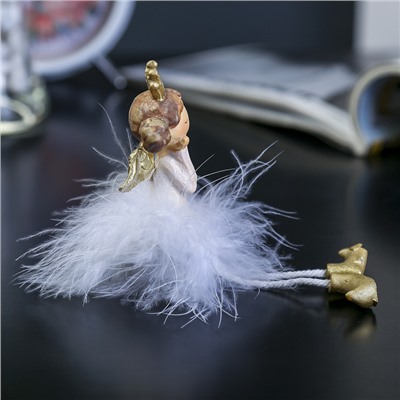 Сувенир полистоун "Ангелочек-принцесса пушок стесняшка с длинными ножками" 8,5х5,5х4 см