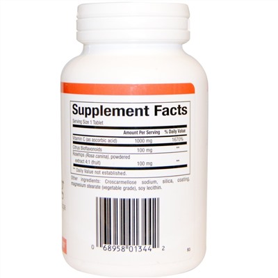 Natural Factors, Витамин С с биофлавоноидами, 1000 мг, 90 таблеток