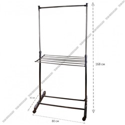Вешалка-стойка (п/плечики) на колес,регул.h95-168с