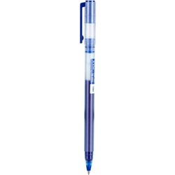 Ручка гелевая синяя 0,5мм Daily Max, пулевидный узел, прозрачный корпус