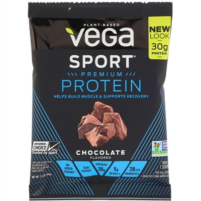 Vega, Protein, Chocolate, 12 Pack, 1.6 oz (44 g) Each