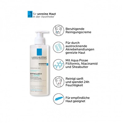 La Roche-Posay ROCHE-POSAY Effaclar H Iso-Biome Reinigungscreme  ROCHE-POSAY Effaclar H Iso-Biome Очищающий крем