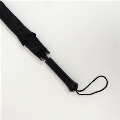 Зонт - трость полуавтоматический «Однотонный», 8 спиц, R = 50 см, цвет чёрный