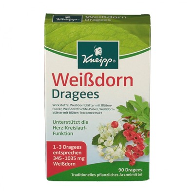 Kneipp (Кнайпп) Weissdorn Dragees 90 шт